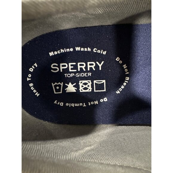 Sperry Mens Grey Canvas Casual Boat Shoes White Sole & Striped Pull 11 - Picture 7 of 8